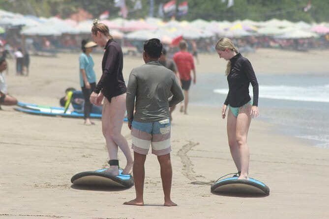 Bali Seminyak Beach Private Surf Lesson 2 Hour - From standing practice to handling a wave