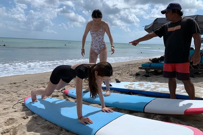 Kuta Beach Bali, 1 on 1 Surfing Lesson Orange Surf Bali - The first 45 to 50 minutes in the water