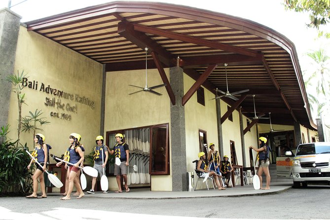 Premium Ayung River White Water Rafting in Bali - Mason Adventures reception center and safety briefing